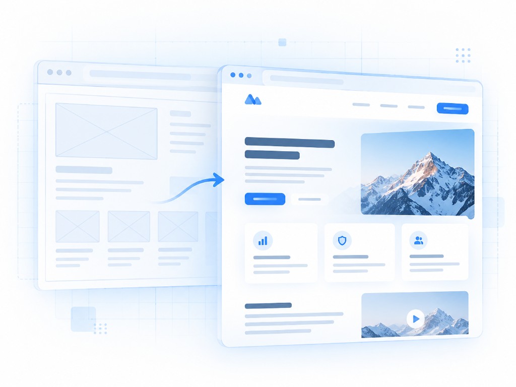 Website redesign illustration